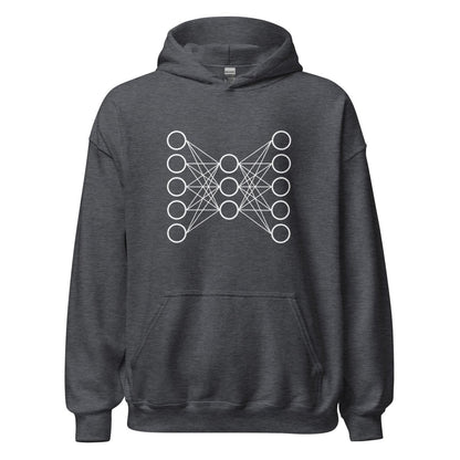 Neural Network Hoodie 9 (unisex) - Dark Heather - AI Store