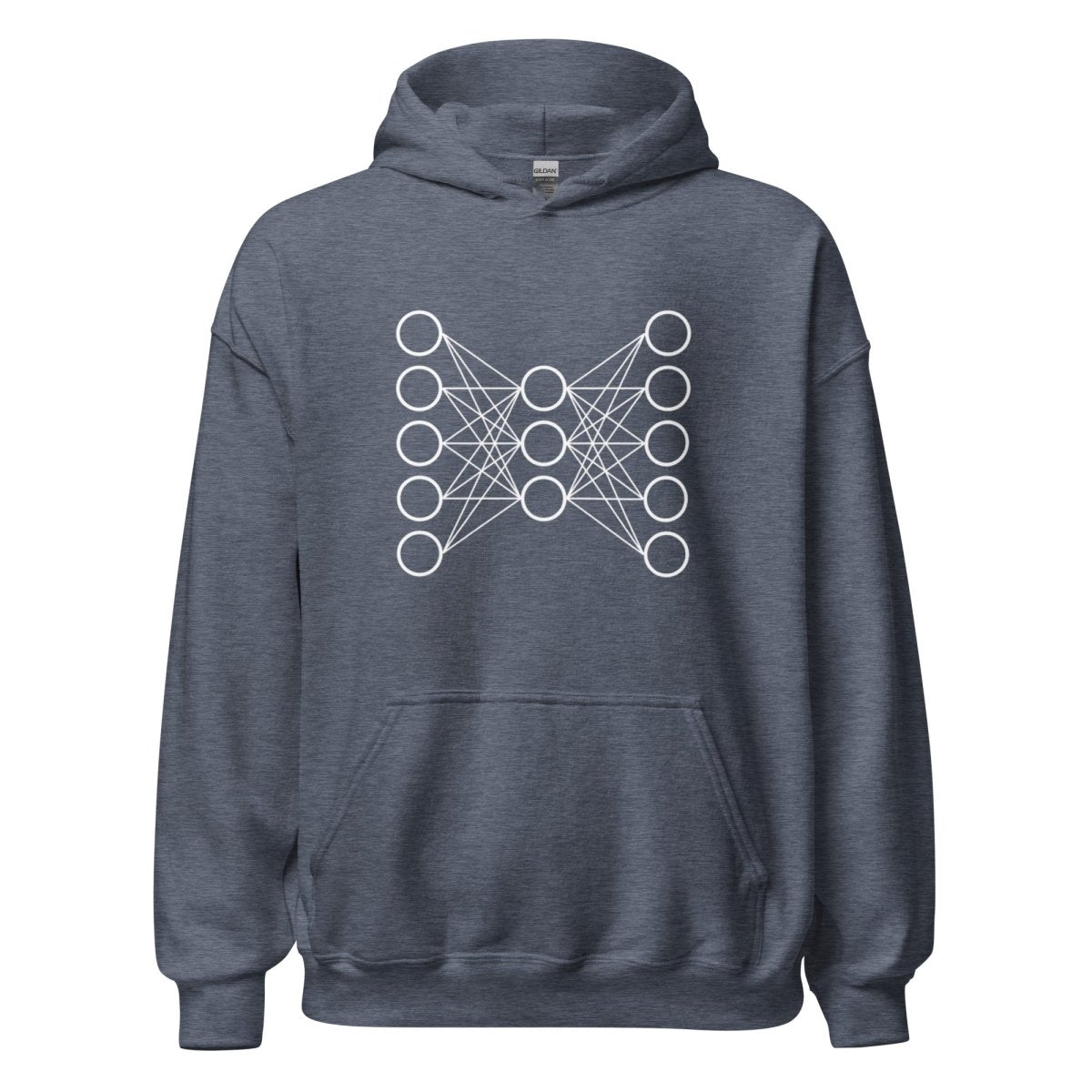 Neural Network Hoodie 9 (unisex) - Heather Sport Dark Navy - AI Store