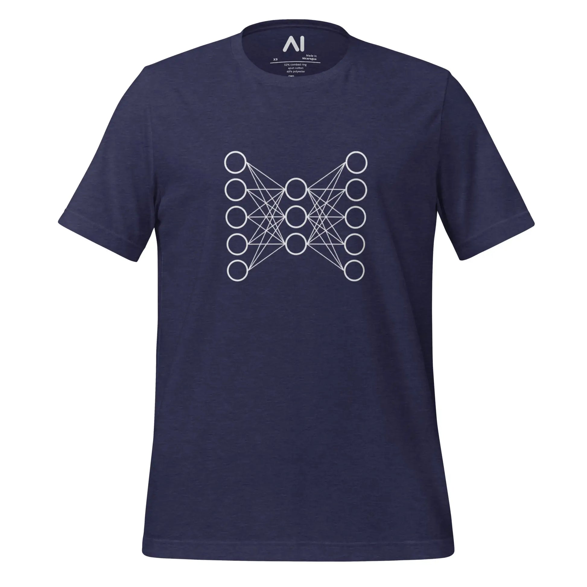 Neural Network T-Shirt 9 (unisex) - Heather Midnight Navy / M