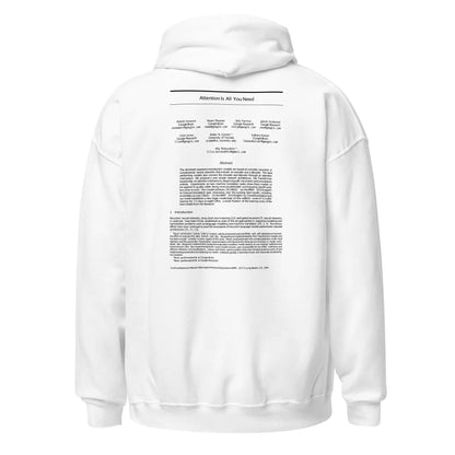 NIPS 2017 Attention is All You Need Paper on Back Hoodie (unisex) - M