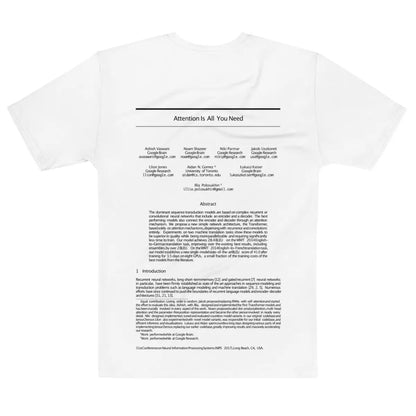 NIPS 2017 Attention is All You Need Paper T-Shirt (men)