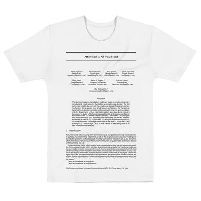 NIPS 2017 Attention is All You Need Paper T-Shirt (men) - M