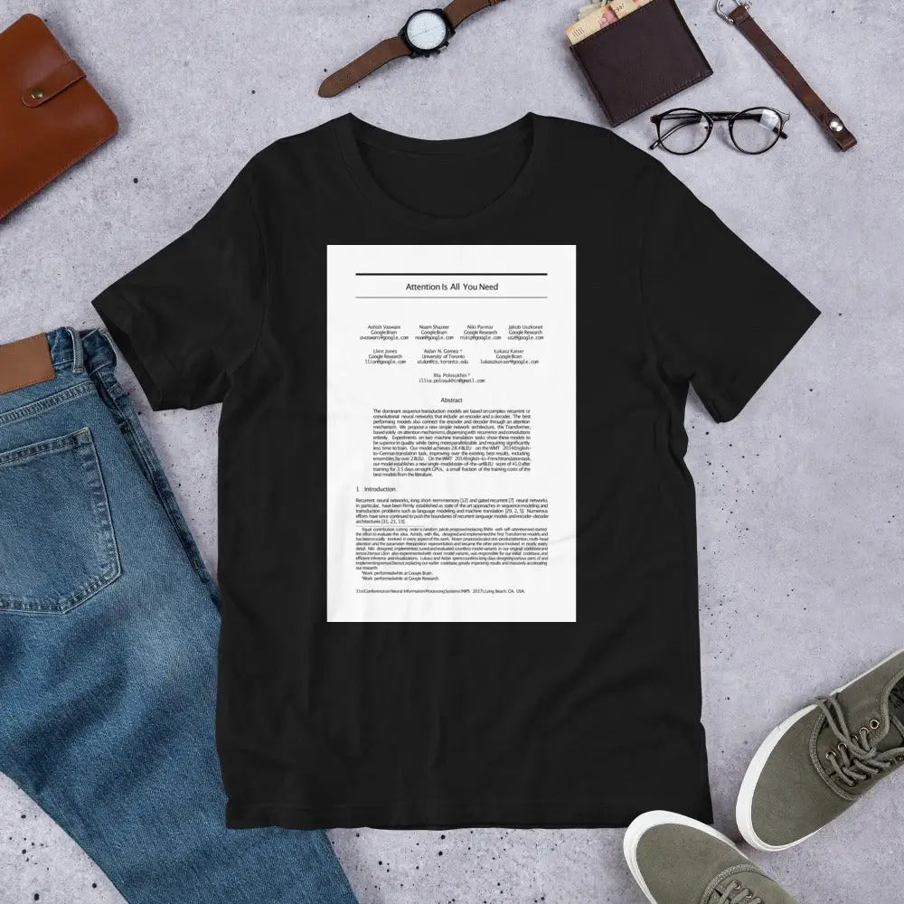 NIPS 2017 Attention is All You Need Paper T-Shirt (unisex)