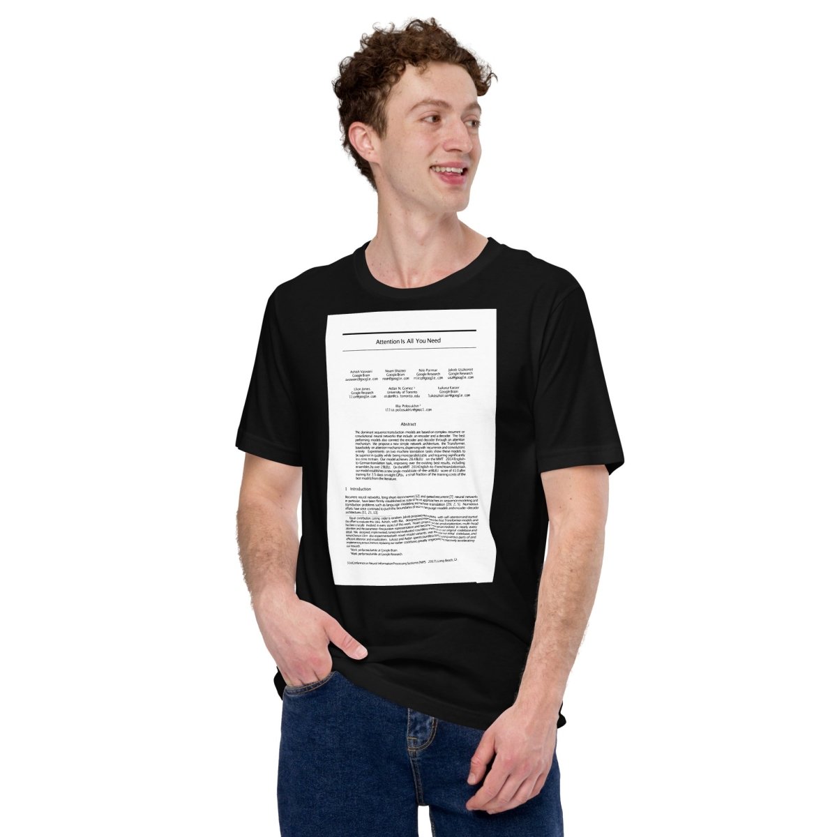 NIPS 2017 Attention is All You Need Paper T-Shirt (unisex) - Black - AI Store