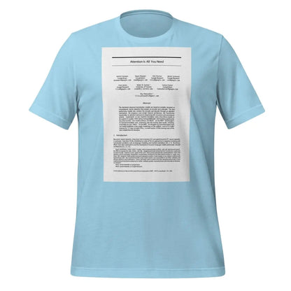 NIPS 2017 Attention is All You Need Paper T-Shirt (unisex) - Ocean Blue / M