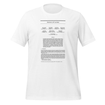 NIPS 2017 Attention is All You Need Paper T-Shirt (unisex) - White - AI Store