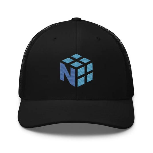 NumPy Icon True-Color Embroidered Trucker Cap - Black