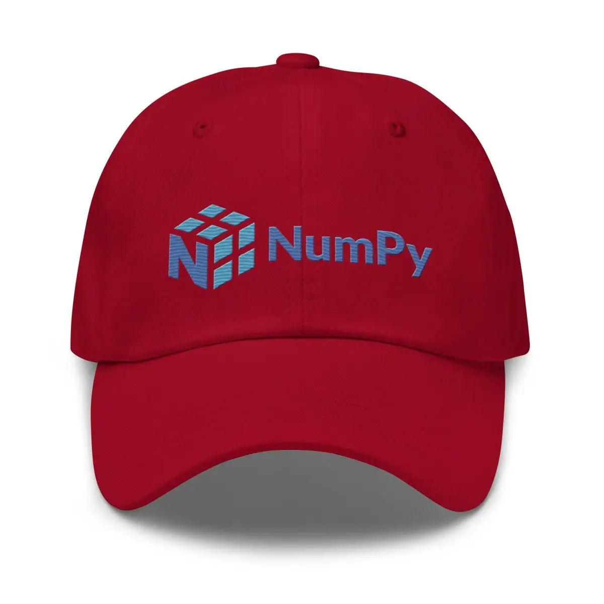 NumPy Logo True-Color Embroidered Cap - Cranberry