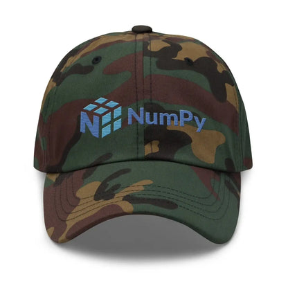 NumPy Logo True-Color Embroidered Cap - Green Camo