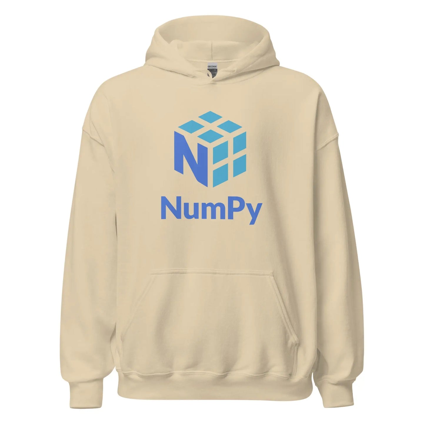 The Numpy Stacked Logo Hoodie (unisex) Sand / m.