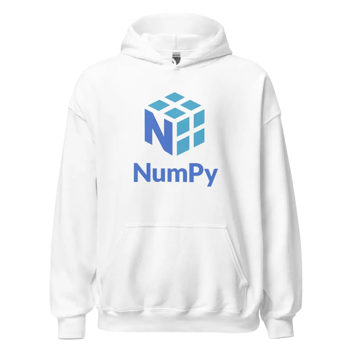 The Numpy Stacked Logo Hoodie (unisex) White / m.