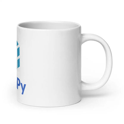 NumPy Stacked Logo White Glossy Mug