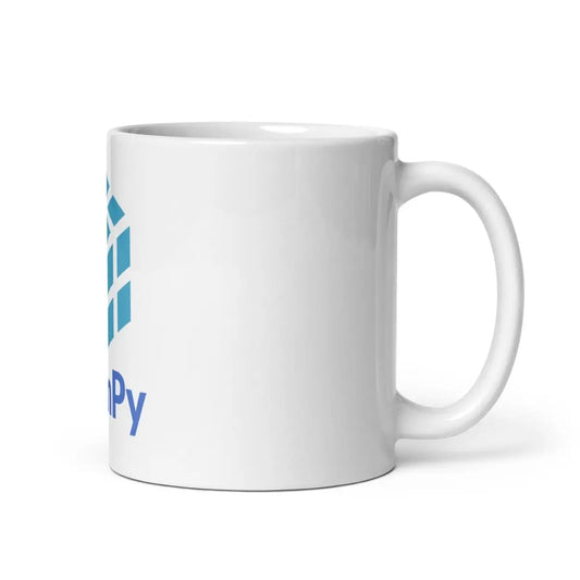 NumPy Stacked Logo White Glossy Mug