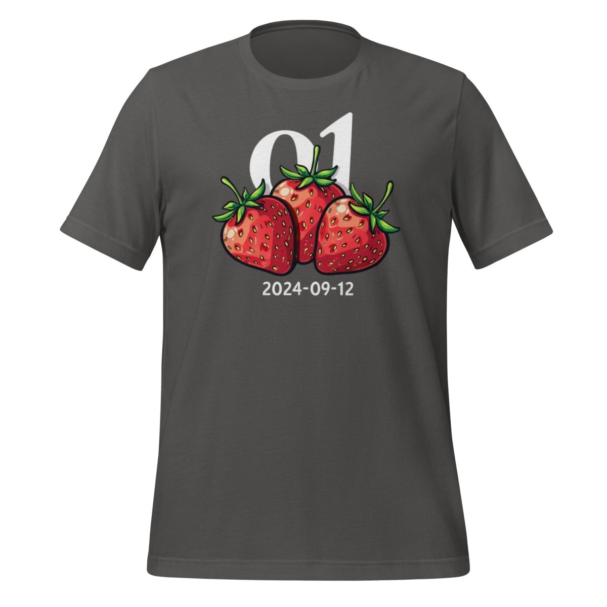 o1 Strawberries 2024 - 09 - 12 T-Shirt (unisex) - Asphalt - AI Store