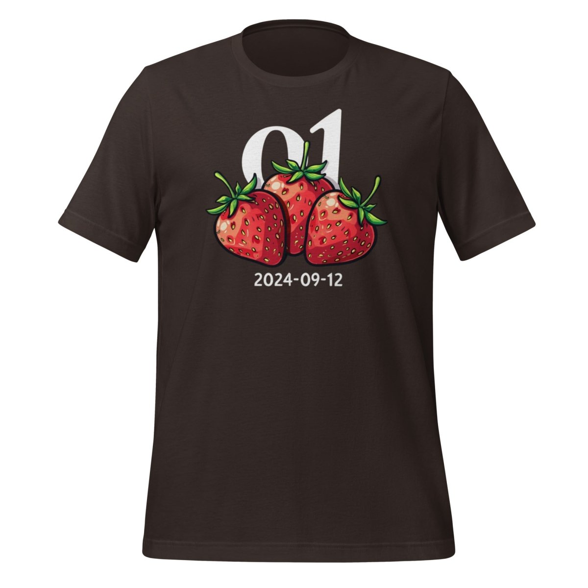 o1 Strawberries 2024 - 09 - 12 T-Shirt (unisex) - Brown - AI Store