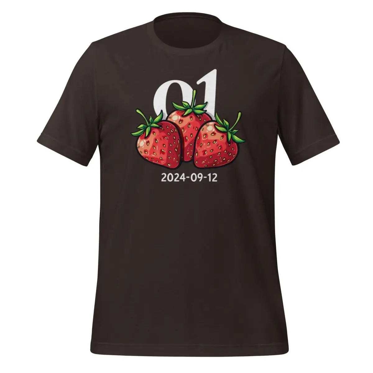 o1 Strawberries 2024-09-12 T-Shirt (unisex) - Brown / M