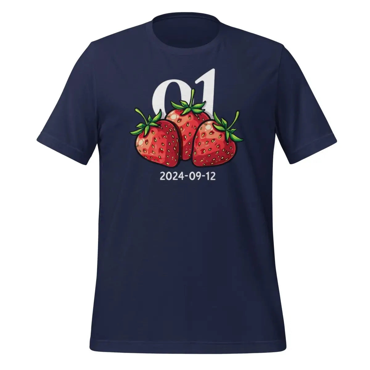 o1 Strawberries 2024-09-12 T-Shirt (unisex) - Navy / M