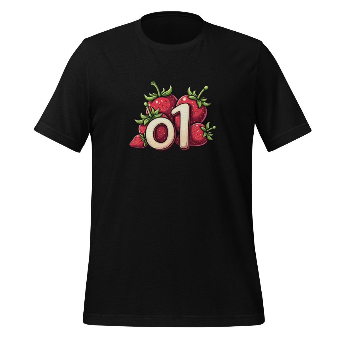 o1 Strawberries T-Shirt 2 (unisex) - Black - AI Store