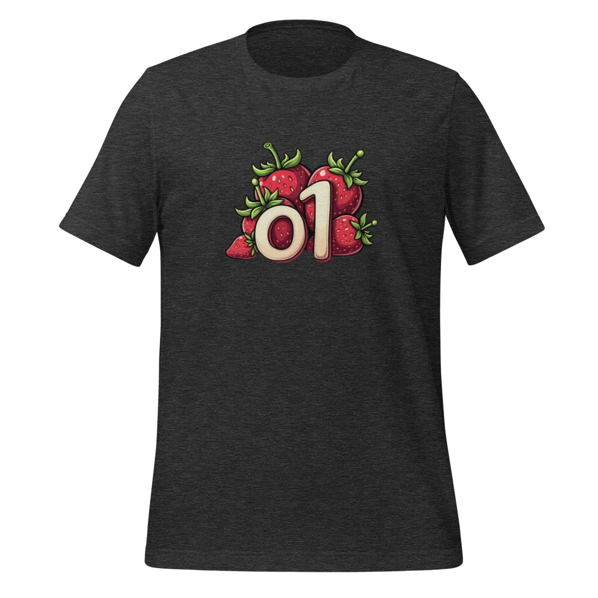 o1 Strawberries T-Shirt 2 (unisex) - Dark Grey Heather - AI Store