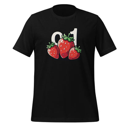 o1 Strawberries T-Shirt (unisex) - Black - AI Store