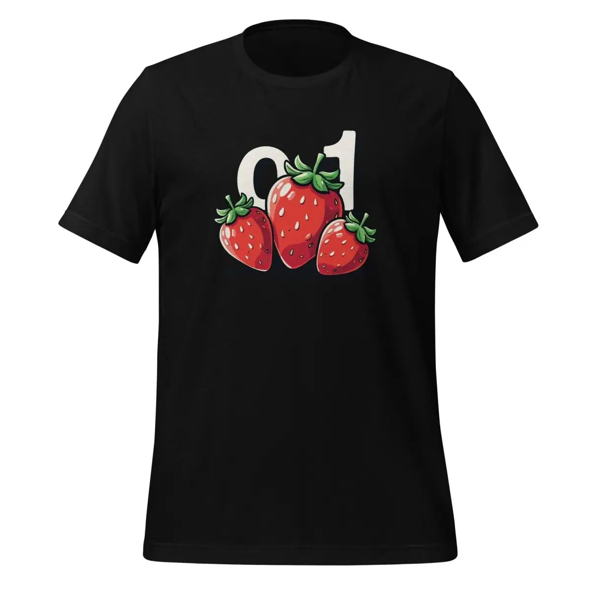 o1 Strawberries T-Shirt (unisex) - Black / M