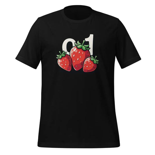 The O1 Strawberries T-shirt (unisex) Black / m.