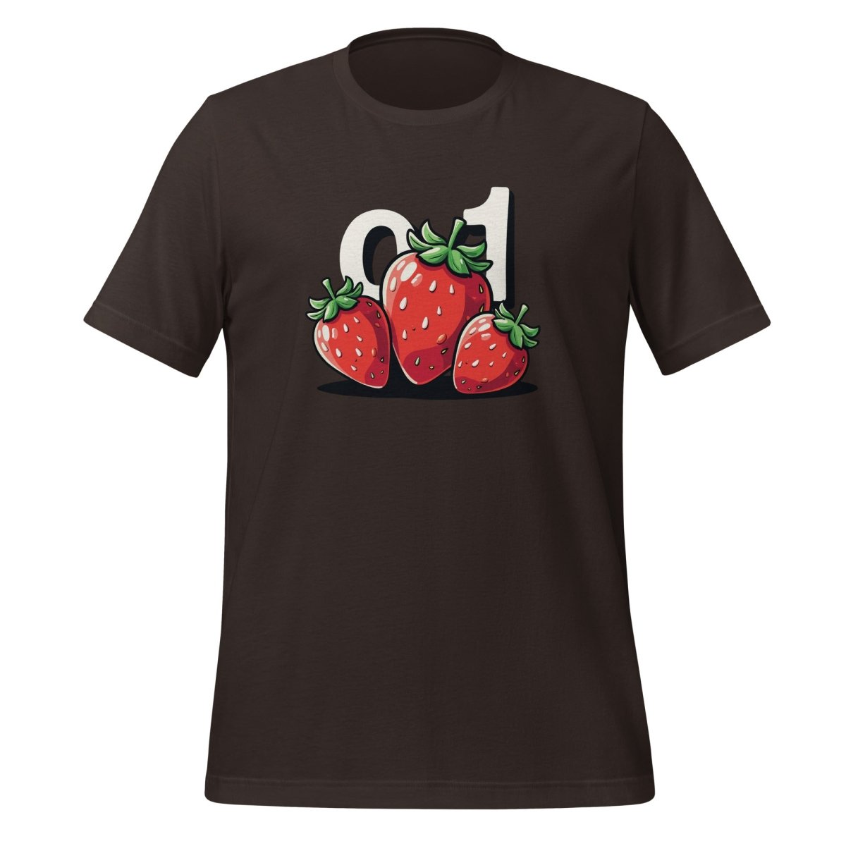 o1 Strawberries T-Shirt (unisex) - Brown - AI Store