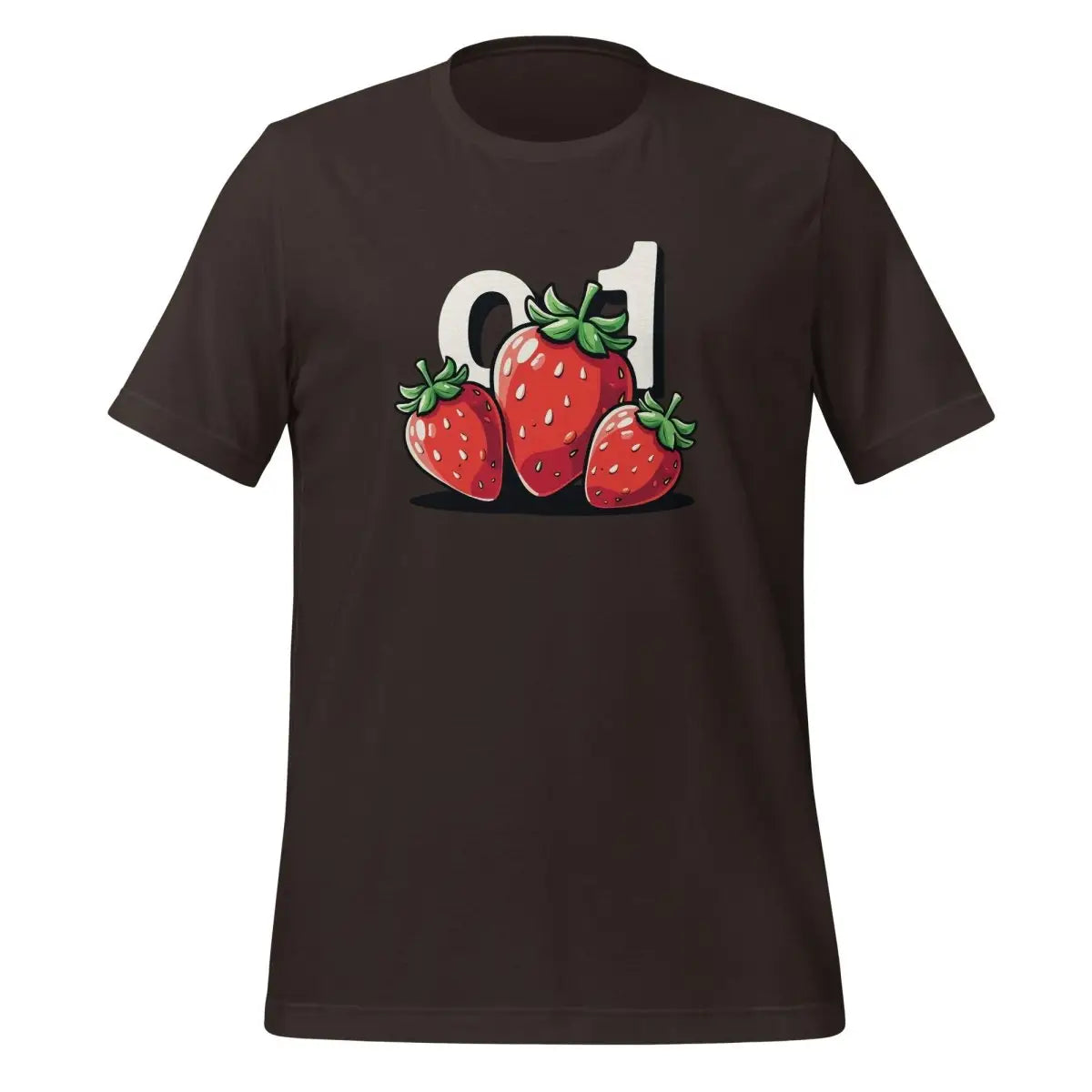 o1 Strawberries T-Shirt (unisex) - Brown / M