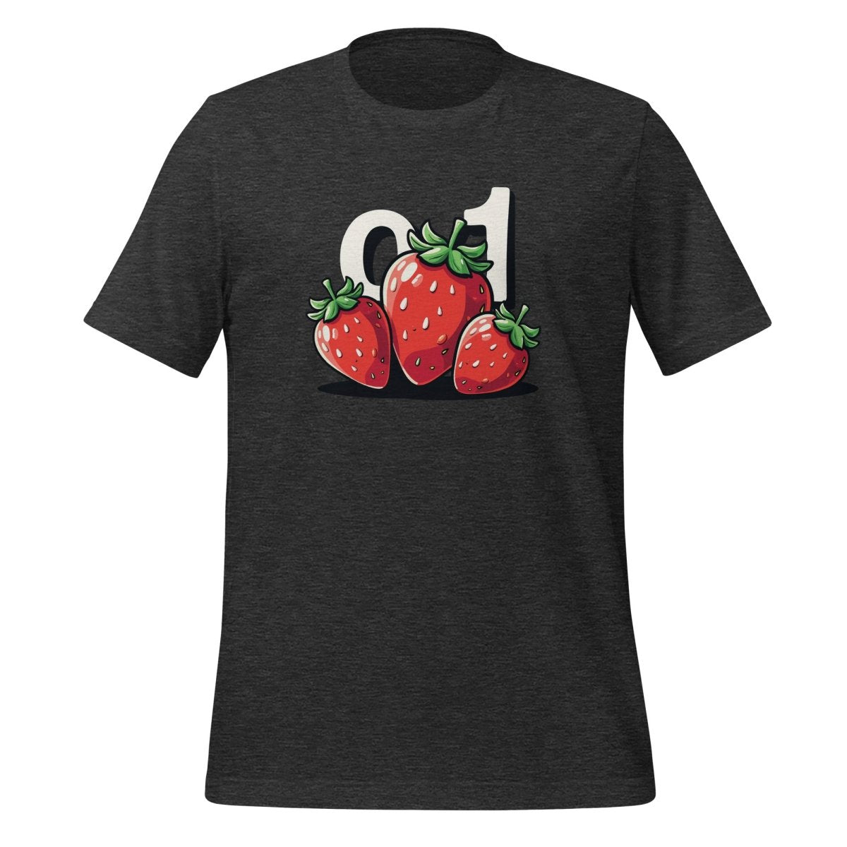 o1 Strawberries T-Shirt (unisex) - Dark Grey Heather - AI Store