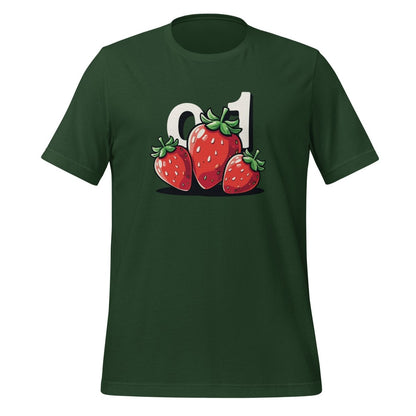 o1 Strawberries T-Shirt (unisex) - Forest - AI Store