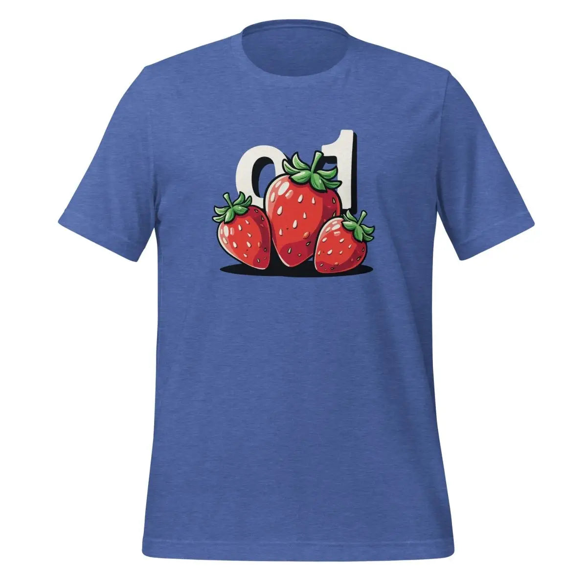 o1 Strawberries T-Shirt (unisex) - Heather True Royal / M