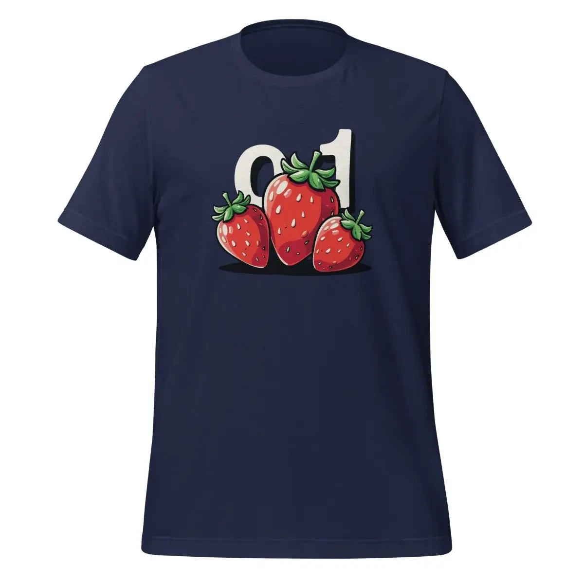 o1 Strawberries T-Shirt (unisex) - Navy / M