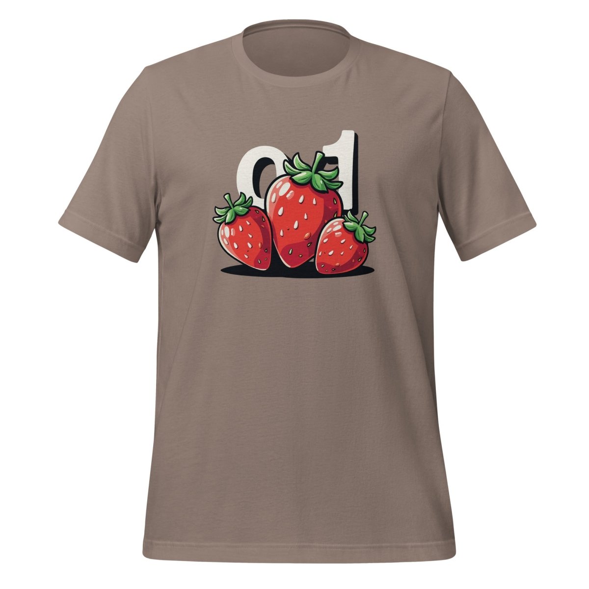 o1 Strawberries T-Shirt (unisex) - Pebble - AI Store