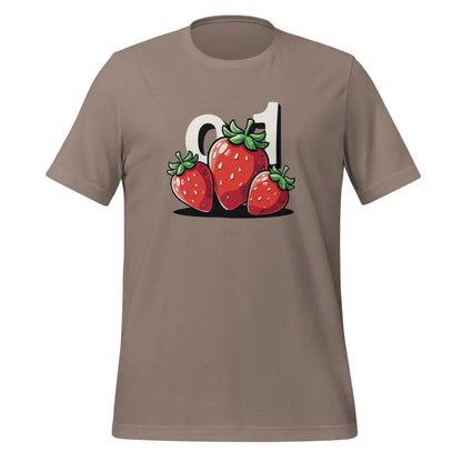 o1 Strawberries T-Shirt (unisex) - Pebble / M