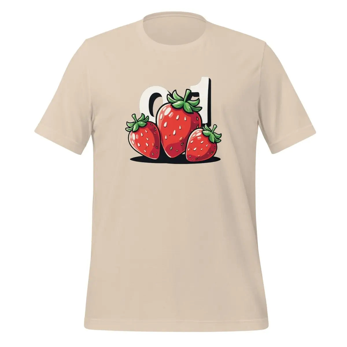 o1 Strawberries T-Shirt (unisex) - Soft Cream / M