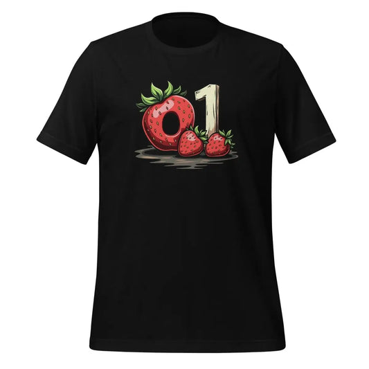 The O1 Strawberry Donut T-shirt (unisex) Black / m.