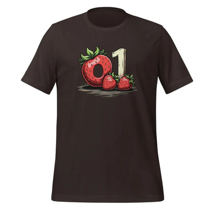 o1 Strawberry Donut T-Shirt (unisex) - Brown / M