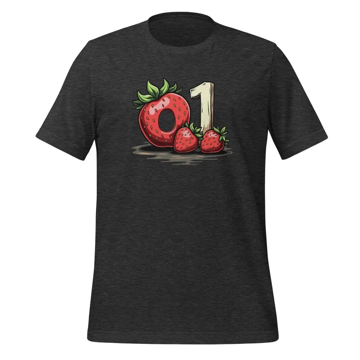 o1 Strawberry Donut T-Shirt (unisex) - Dark Grey Heather / M