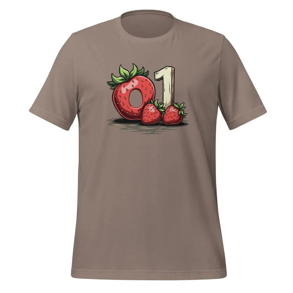 o1 Strawberry Donut T-Shirt (unisex) - Pebble / M