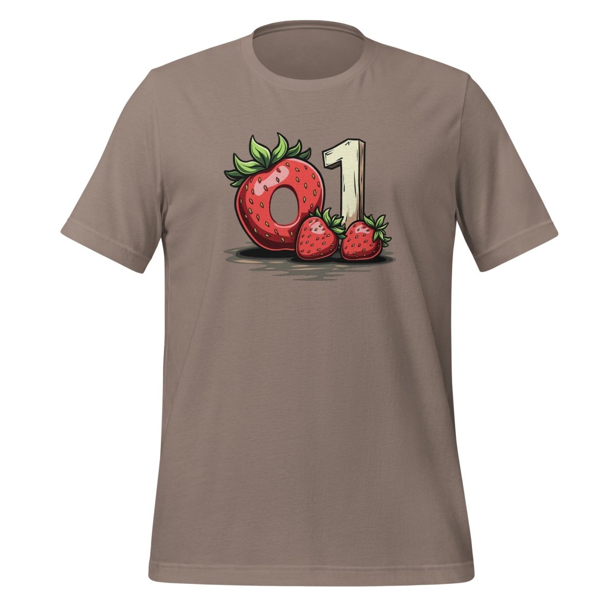 o1 Strawberry Donut T-Shirt (unisex) - Pebble - AI Store