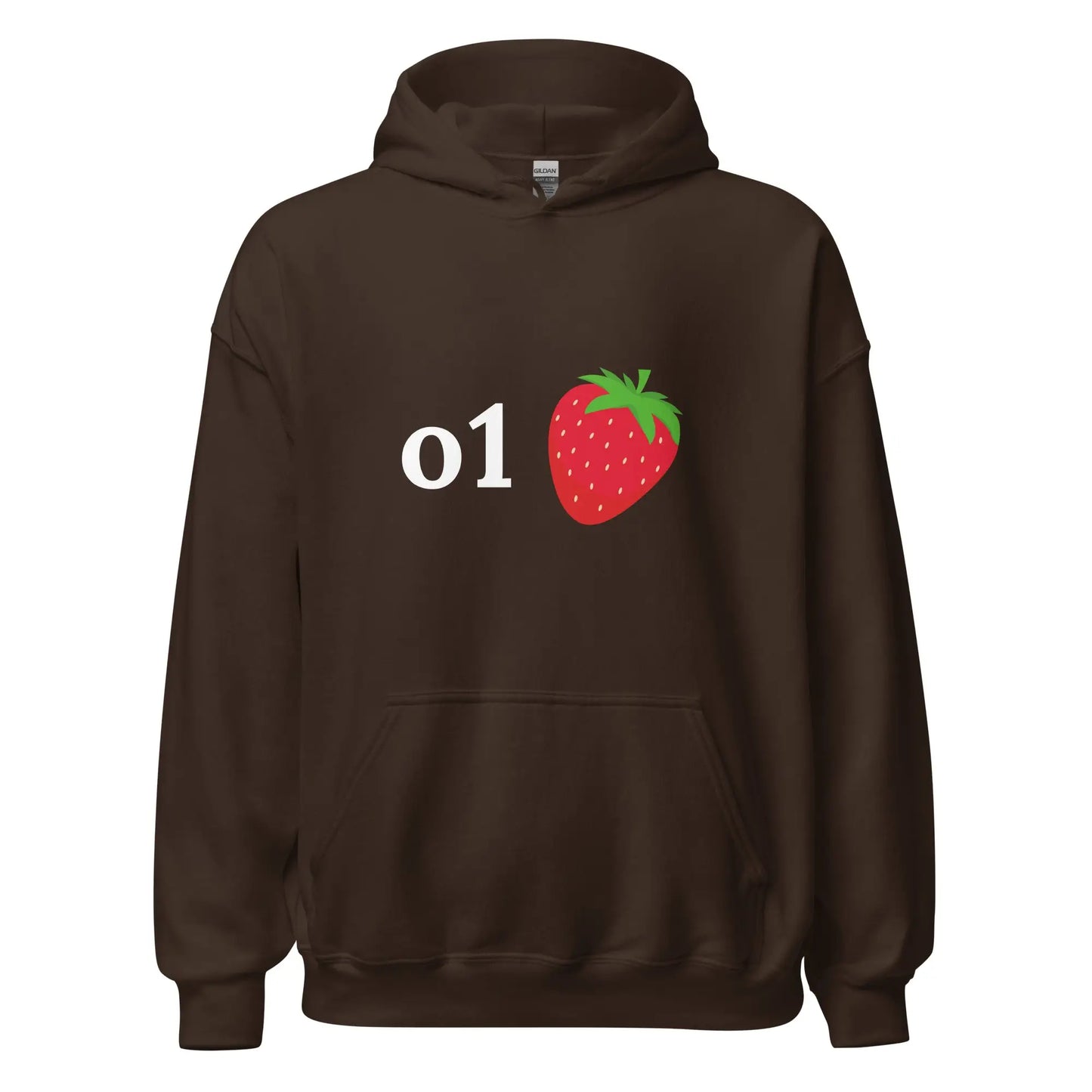 o1 Strawberry Hoodie (unisex) - Dark Chocolate / M