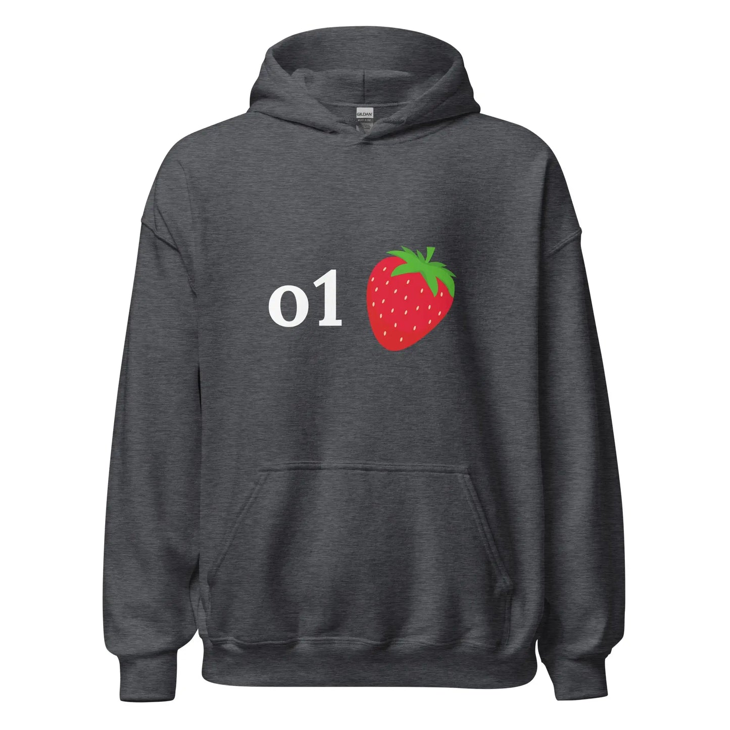 o1 Strawberry Hoodie (unisex) - Dark Heather / M