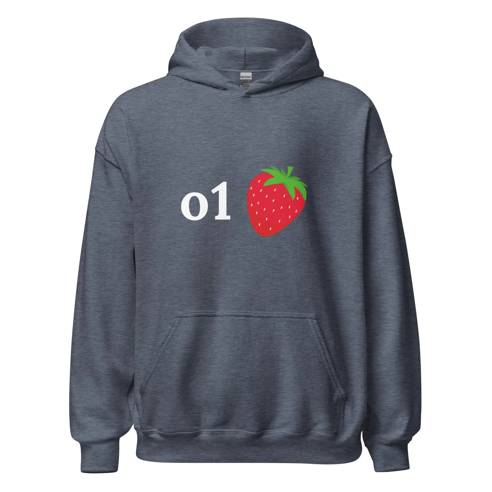 o1 Strawberry Hoodie (unisex) - Heather Sport Dark Navy / M