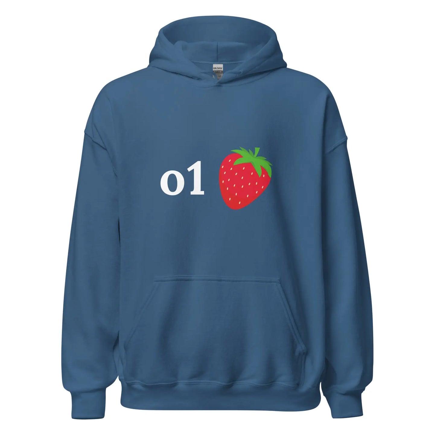 o1 Strawberry Hoodie (unisex) - Indigo Blue / M