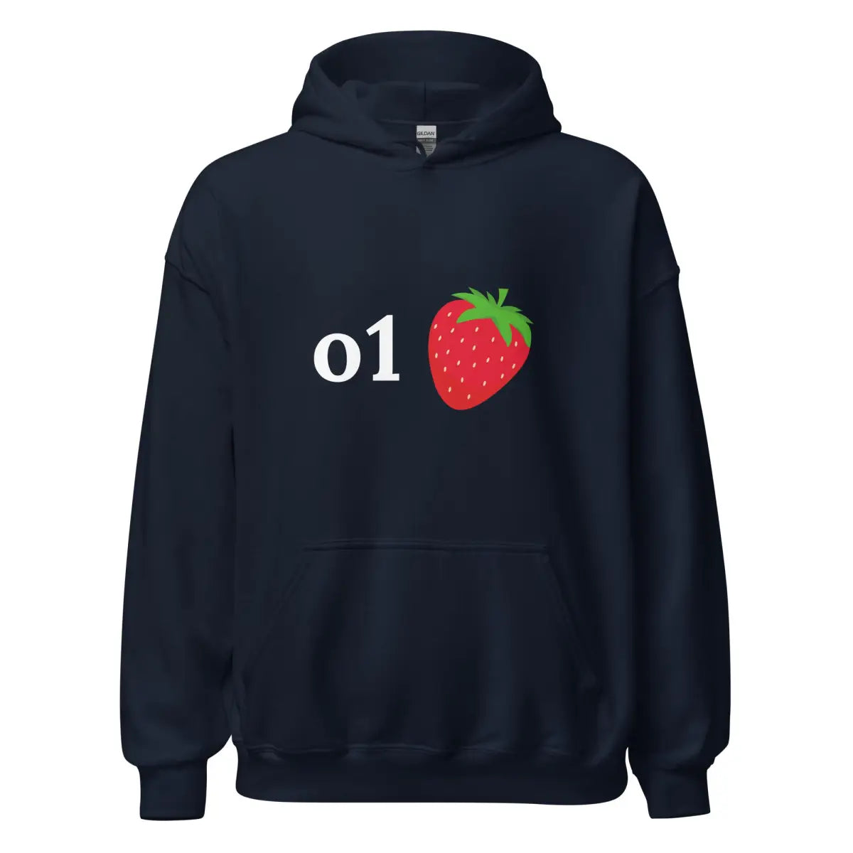 o1 Strawberry Hoodie (unisex) - Navy / M