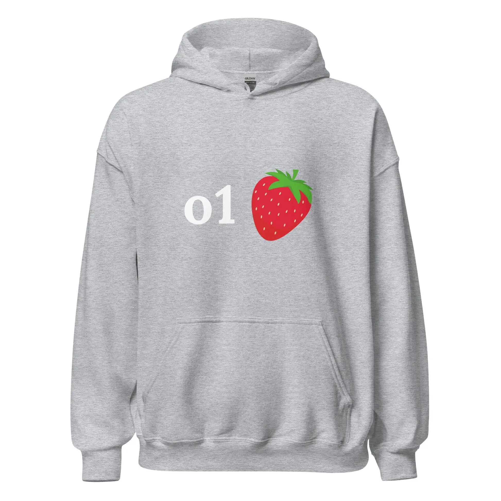 o1 Strawberry Hoodie (unisex) - Sport Grey / M