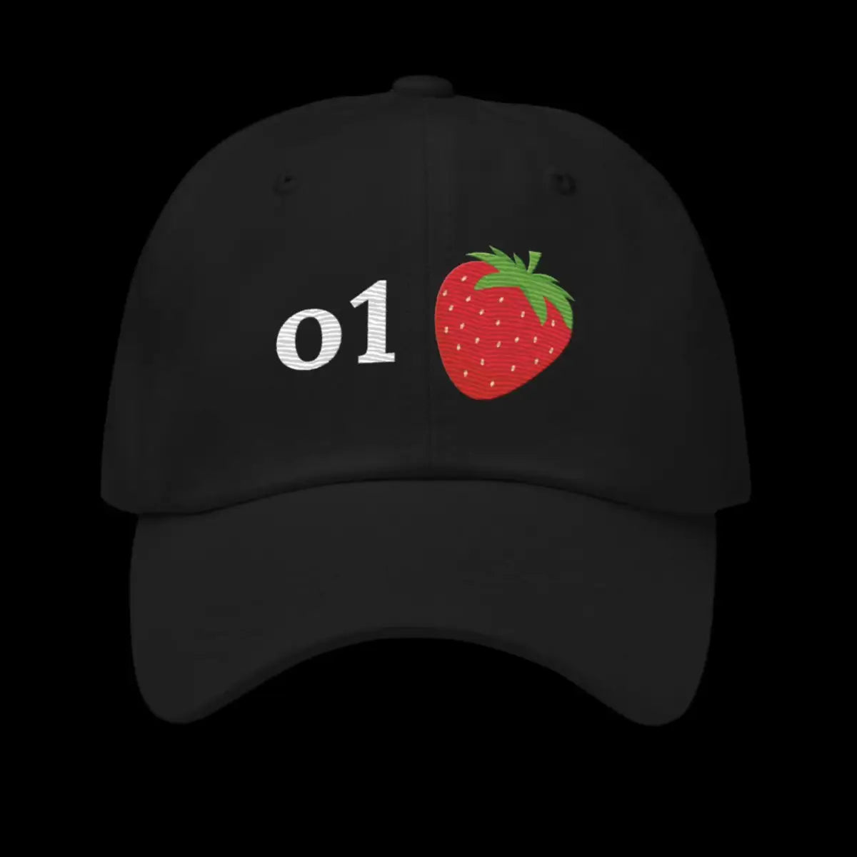 o1 Strawberry True-Color Embroidered Cap