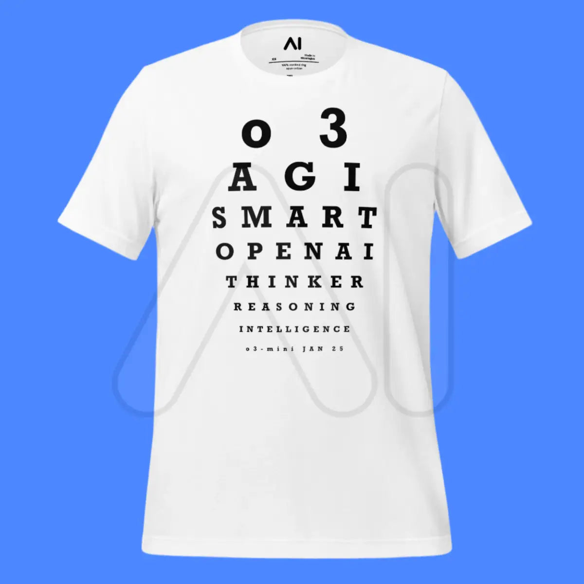 o3 (o3-mini) Eye Sight Test T-Shirt (unisex)