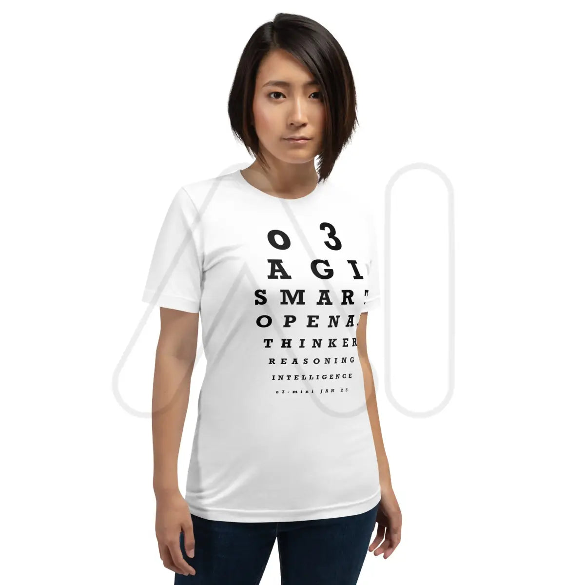 o3 (o3-mini) Eye Sight Test T-Shirt (unisex)