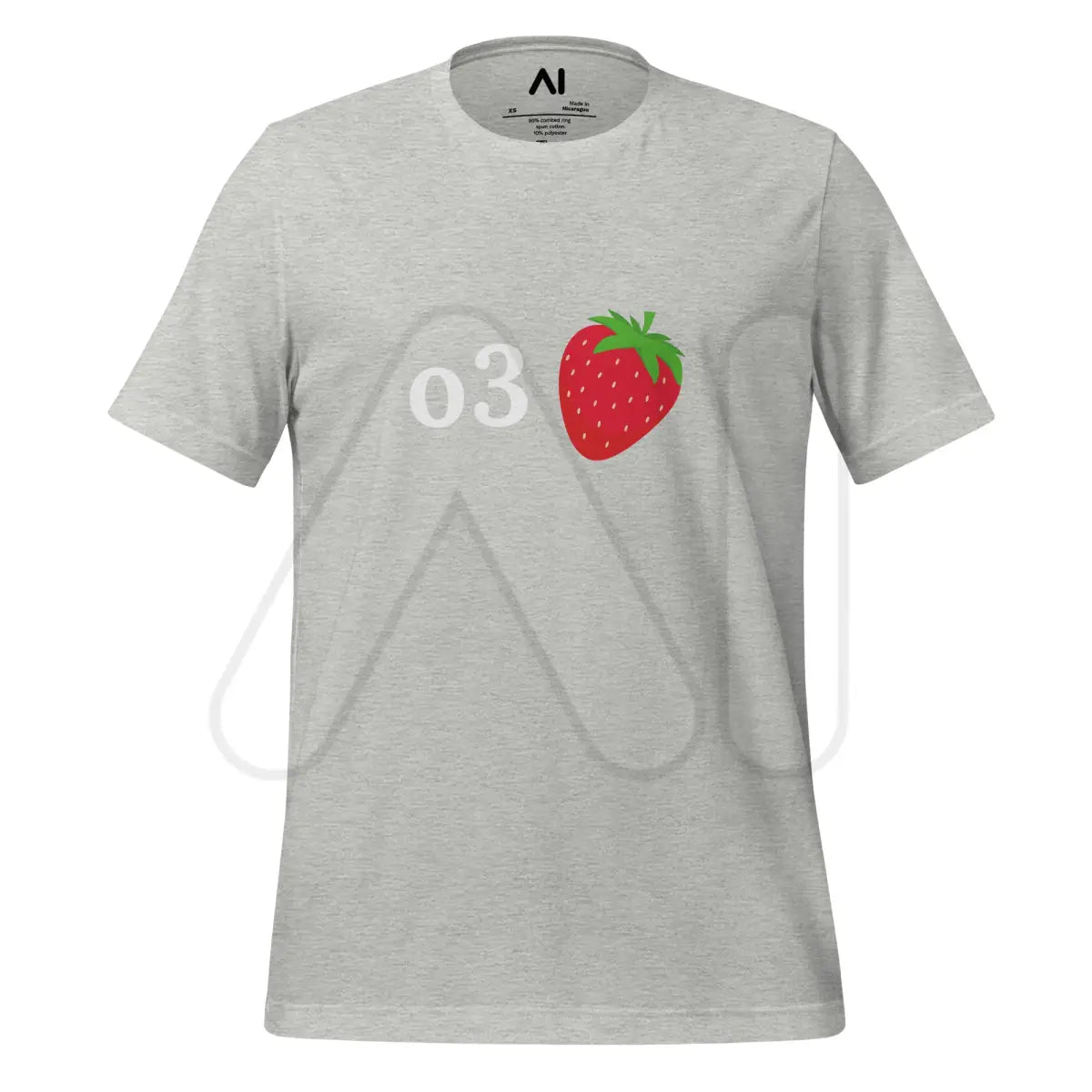 o3 Strawberry T-Shirt (unisex) - Athletic Heather / M